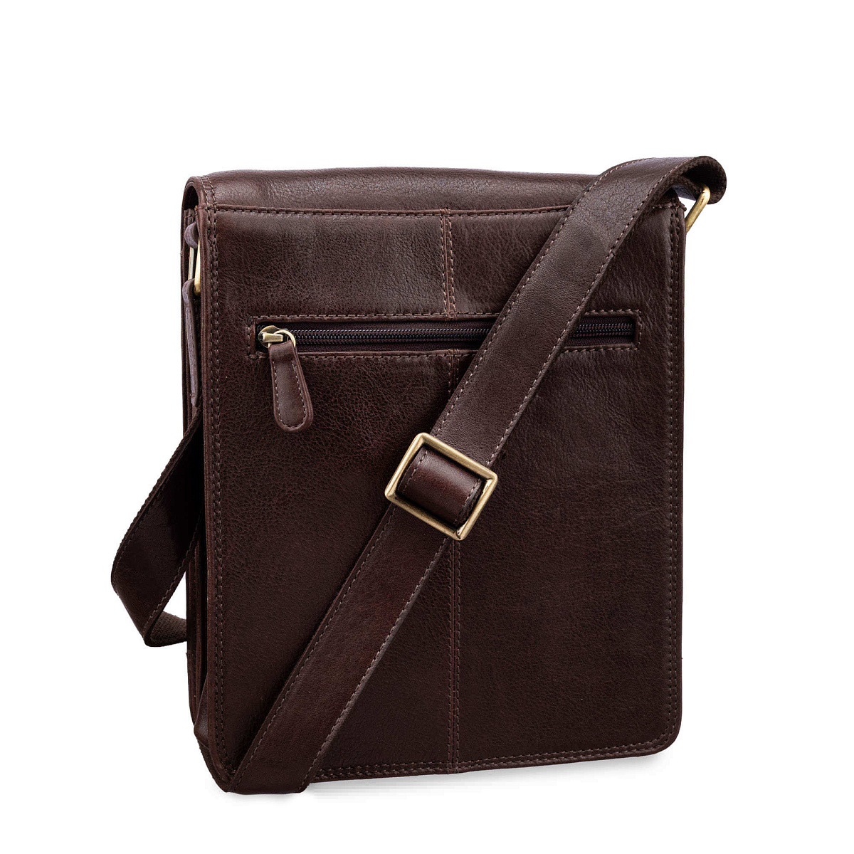 Сумка через плечо Dr.Koffer из натуральной кожи коричневая