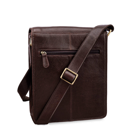 Сумка через плечо Dr.Koffer из натуральной кожи коричневая