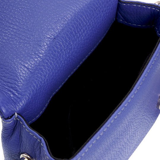 Женская сумка Dr. Koffer из натуральной кожи голубая