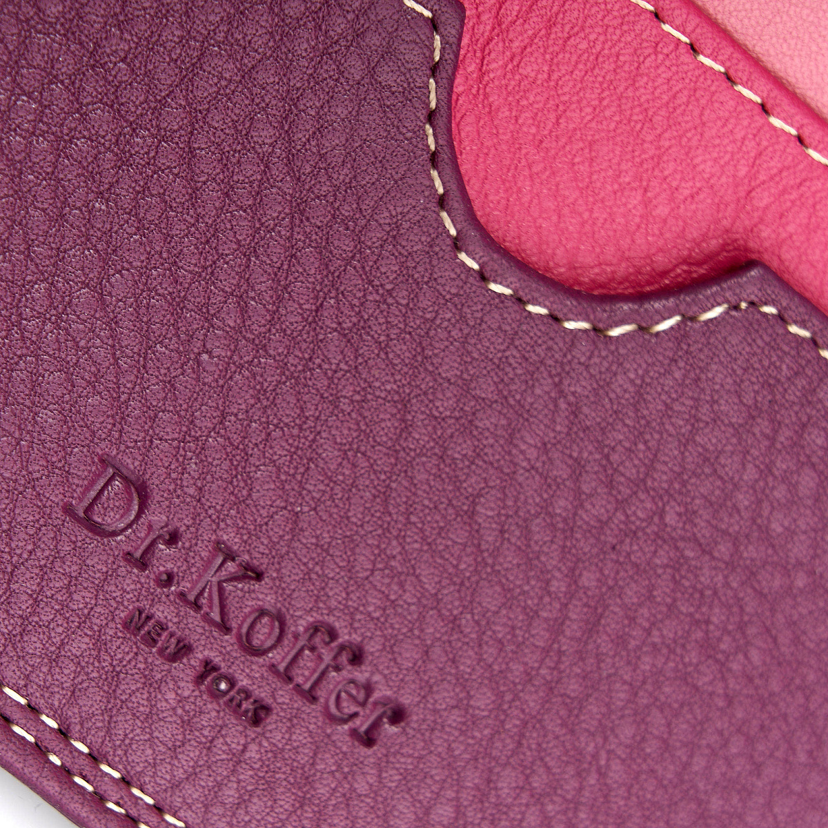 Кредитница Dr.Koffer из натуральной кожи фиолетовая