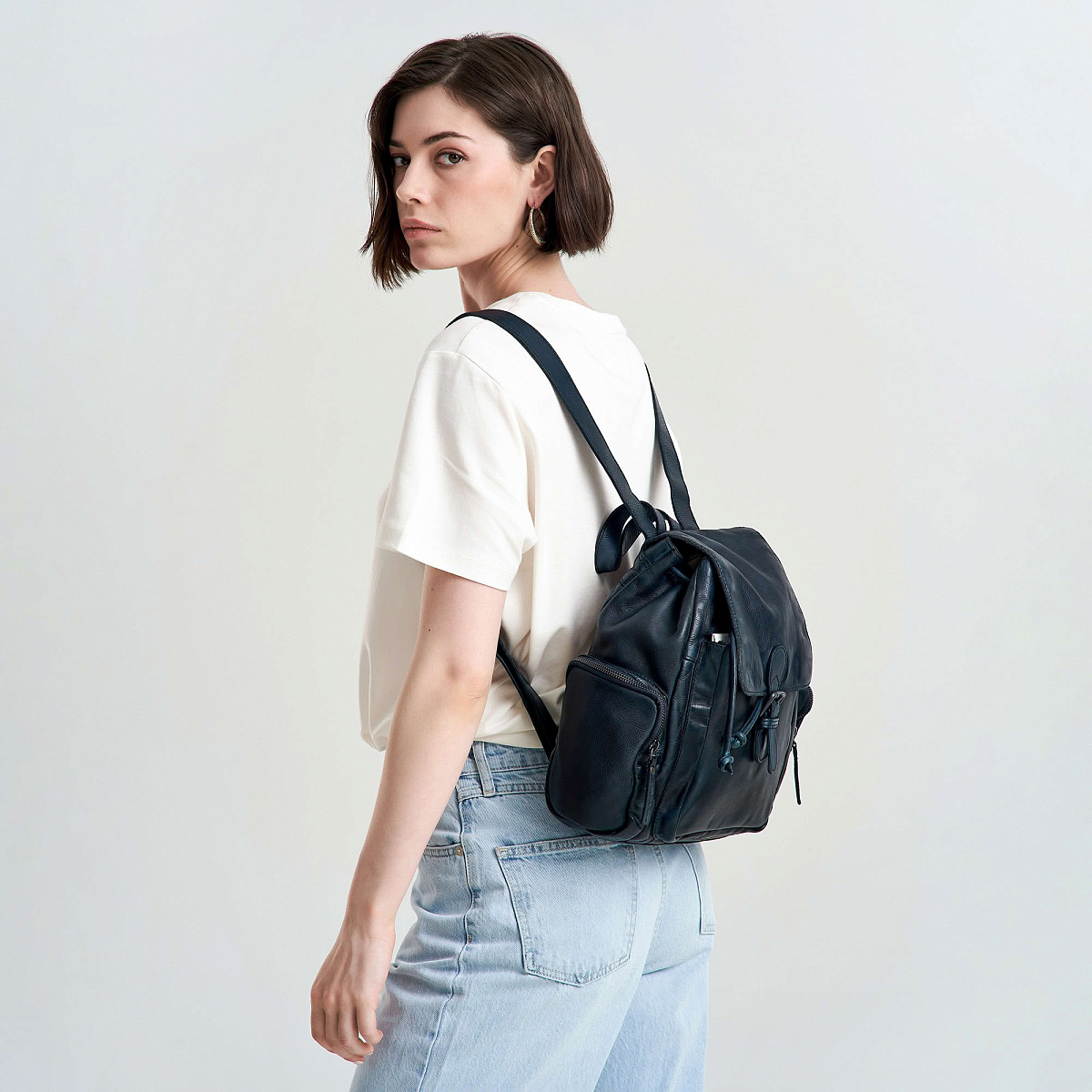 Рюкзак Dr.Koffer из натуральной кожи синий