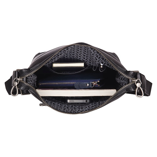 Сумка через плечо Dr.Koffer из натуральной кожи черная