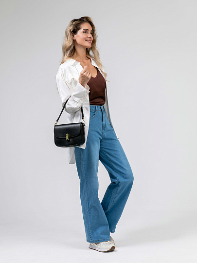 Женская сумка Dr.Koffer из натуральной кожи черная