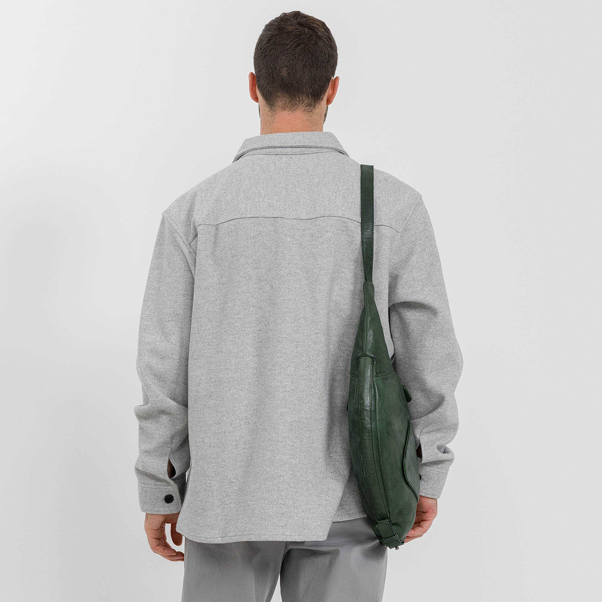 Рюкзак Dr.Koffer из натуральной кожи зеленый