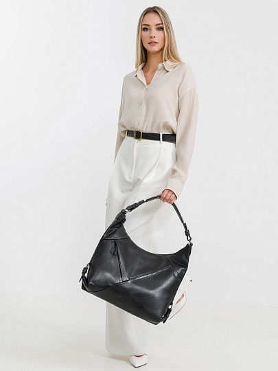 Женская сумка Dr.Koffer из натуральной кожи чёрная