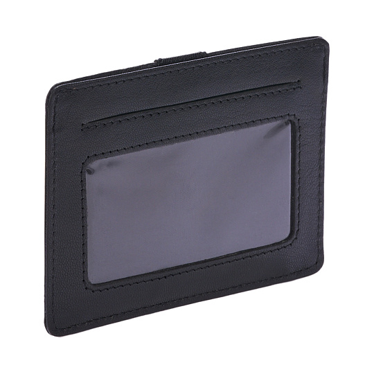 Кредитница Dr.Koffer из натуральной кожи черная