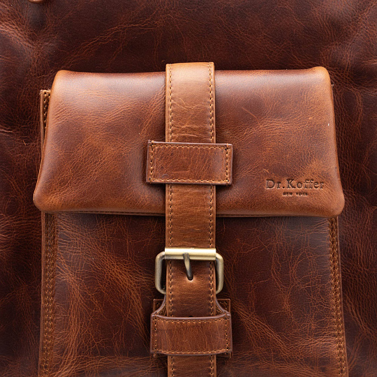 Рюкзак Dr.Koffer из натуральной кожи светло-коричневый