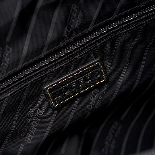 Портфель Dr.Koffer из натуральной кожи черный