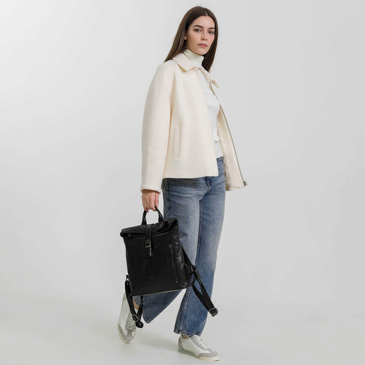 Рюкзак Dr.Koffer из натуральной кожи черный