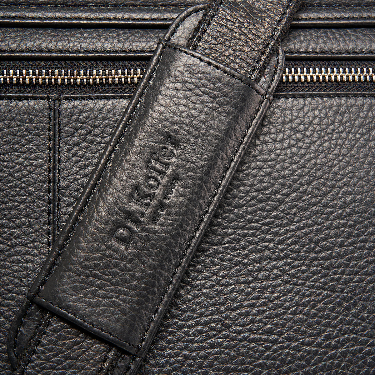 Портфель Dr.Koffer из натуральной кожи черный