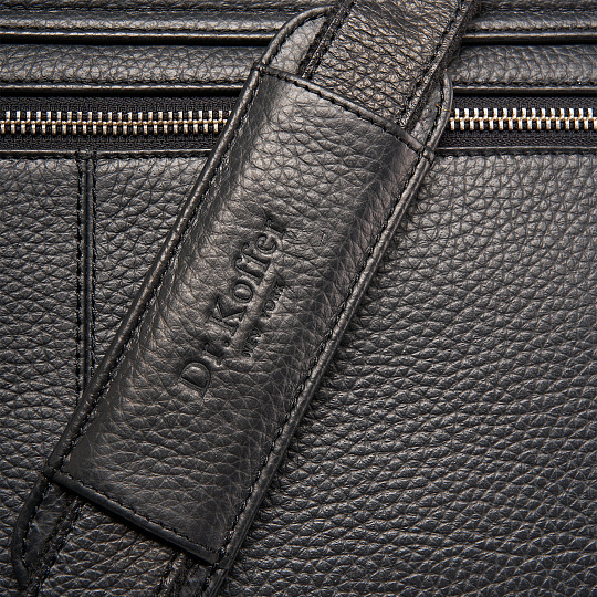 Портфель Dr.Koffer из натуральной кожи черный