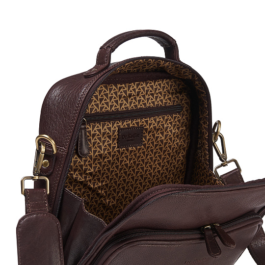 Сумка через плечо Dr.Koffer из натуральной кожи коричневая