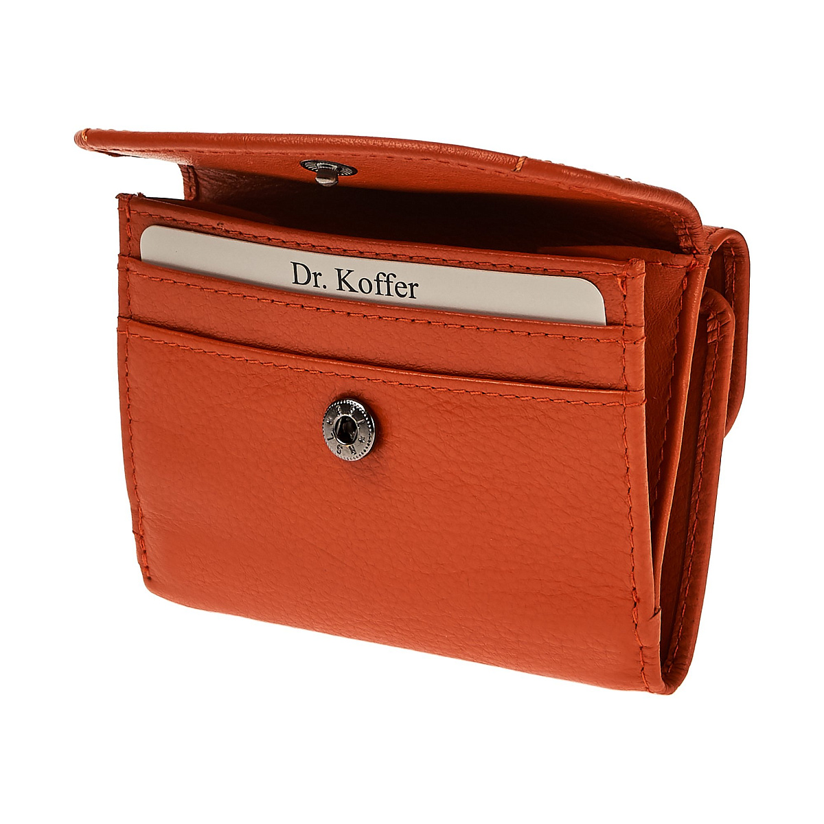 Портмоне Dr.Koffer из натуральной кожи оранжевое