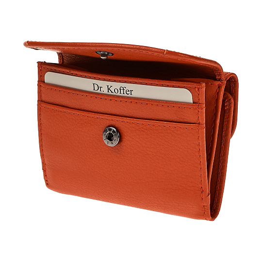 Портмоне Dr.Koffer из натуральной кожи оранжевое