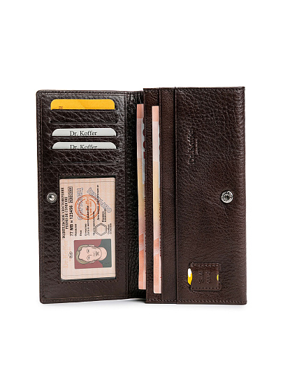 Кошелек Dr.Koffer из натуральной кожи коричневый