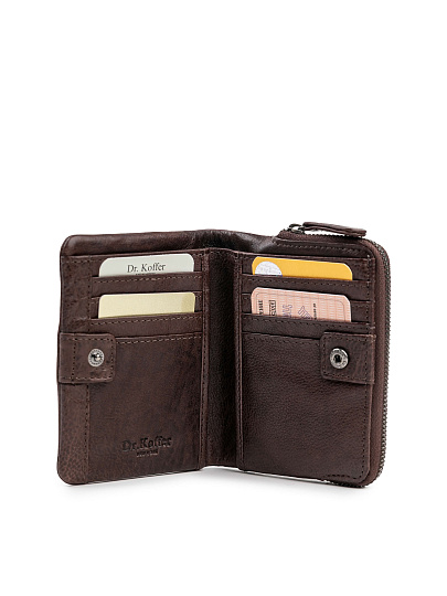 Портмоне Dr.Koffer из натуральной кожи коричневое