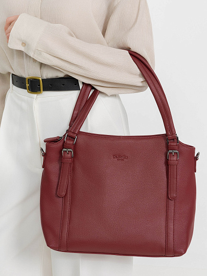 Женская сумка Dr.Koffer из натуральной кожи бордовая