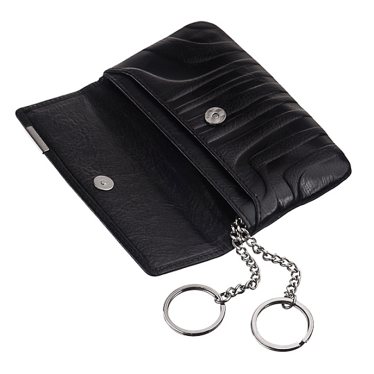 Черная компактная ключница на кнопке Dr.Koffer X510157-54-04