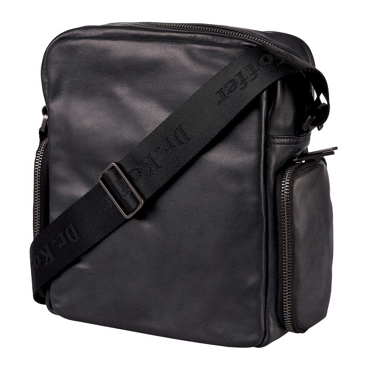 Сумка через плечо Dr.Koffer из натуральной кожи черная