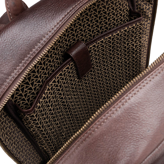 Рюкзак Dr.Koffer из натуральной кожи темно-коричневый