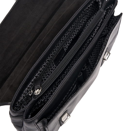 Портфель Dr.Koffer из натуральной кожи черный