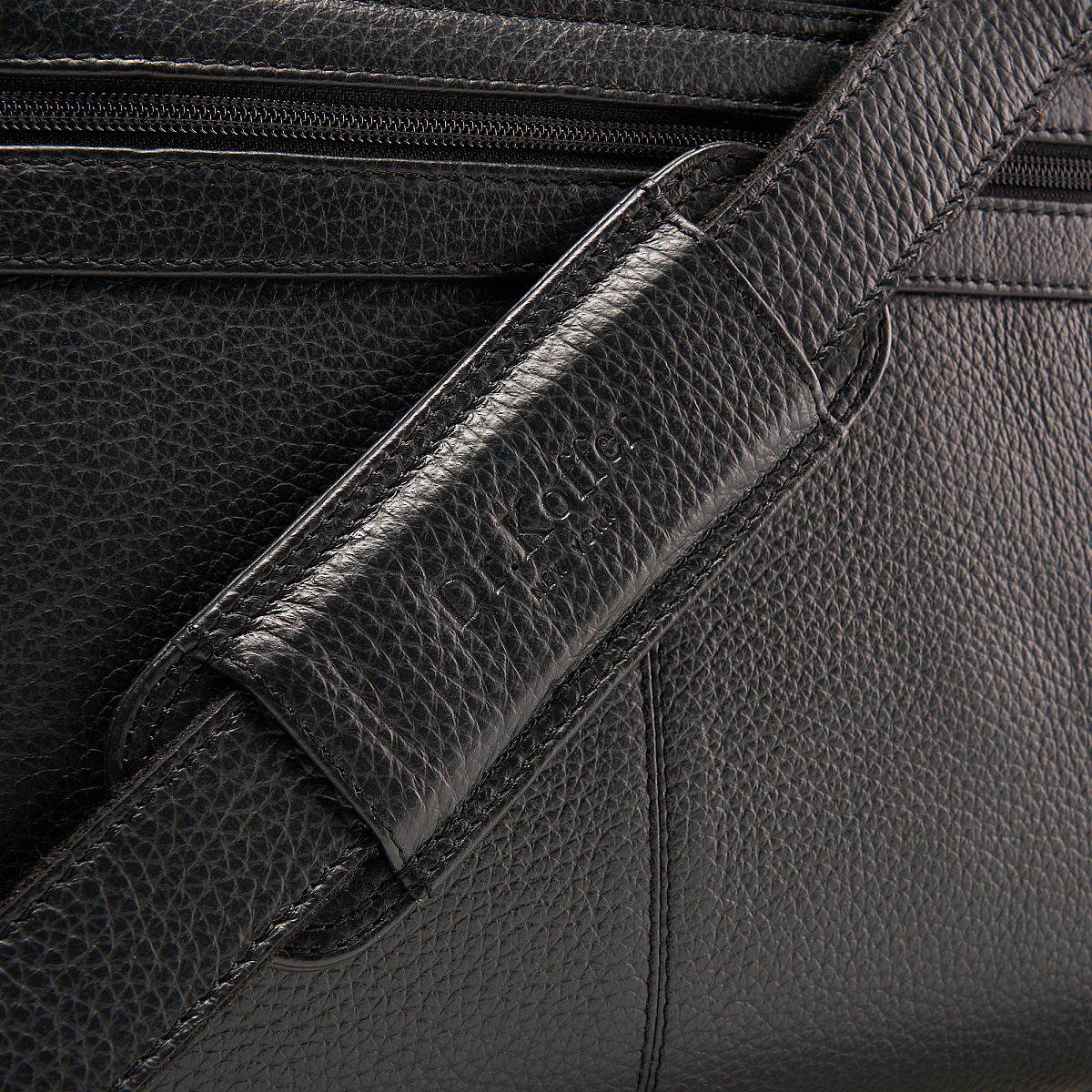 Портфель Dr.Koffer из натуральной кожи черный