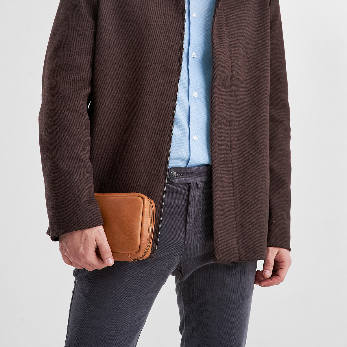 Несессер Dr.Koffer из натуральной кожи коричневый