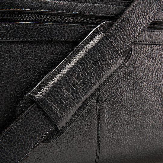Портфель Dr.Koffer из натуральной кожи черный
