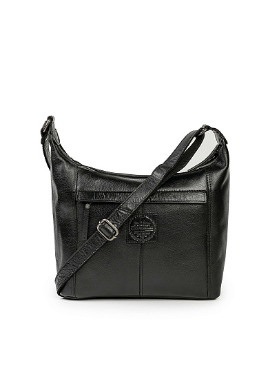 Сумка через плечо Dr.Koffer из натуральной кожи черная