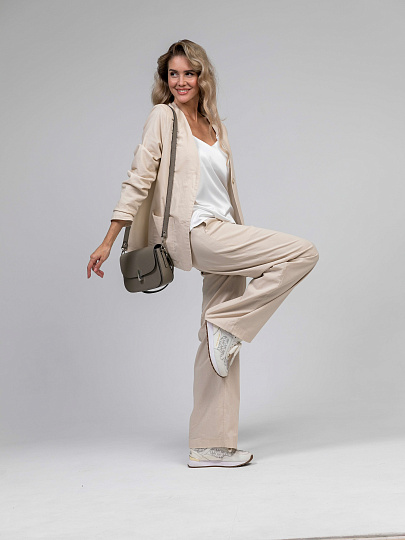 Женская сумка Dr.Koffer из натуральной кожи бежевая