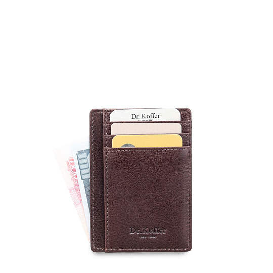 Кредитница Dr.Koffer из натуральной кожи коричневая