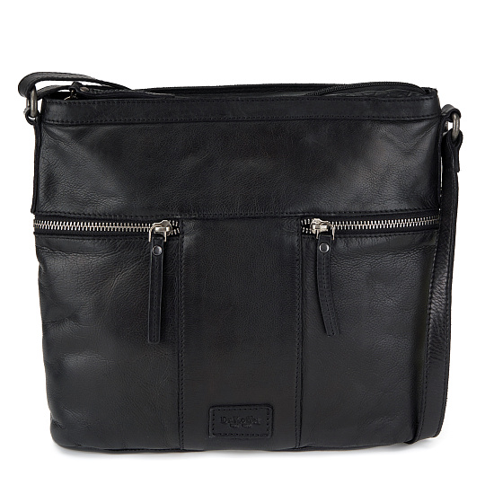 Сумка через плечо Dr.Koffer из натуральной кожи черная