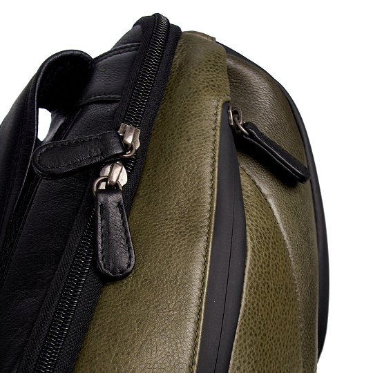 Рюкзак Dr.Koffer из натуральной кожи зеленый