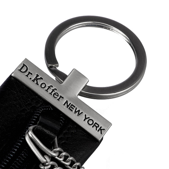 Ключница Dr.Koffer из натуральной кожи черная