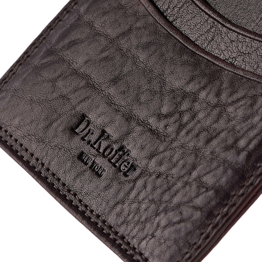 Кредитница Dr.Koffer из натуральной кожи коричневая