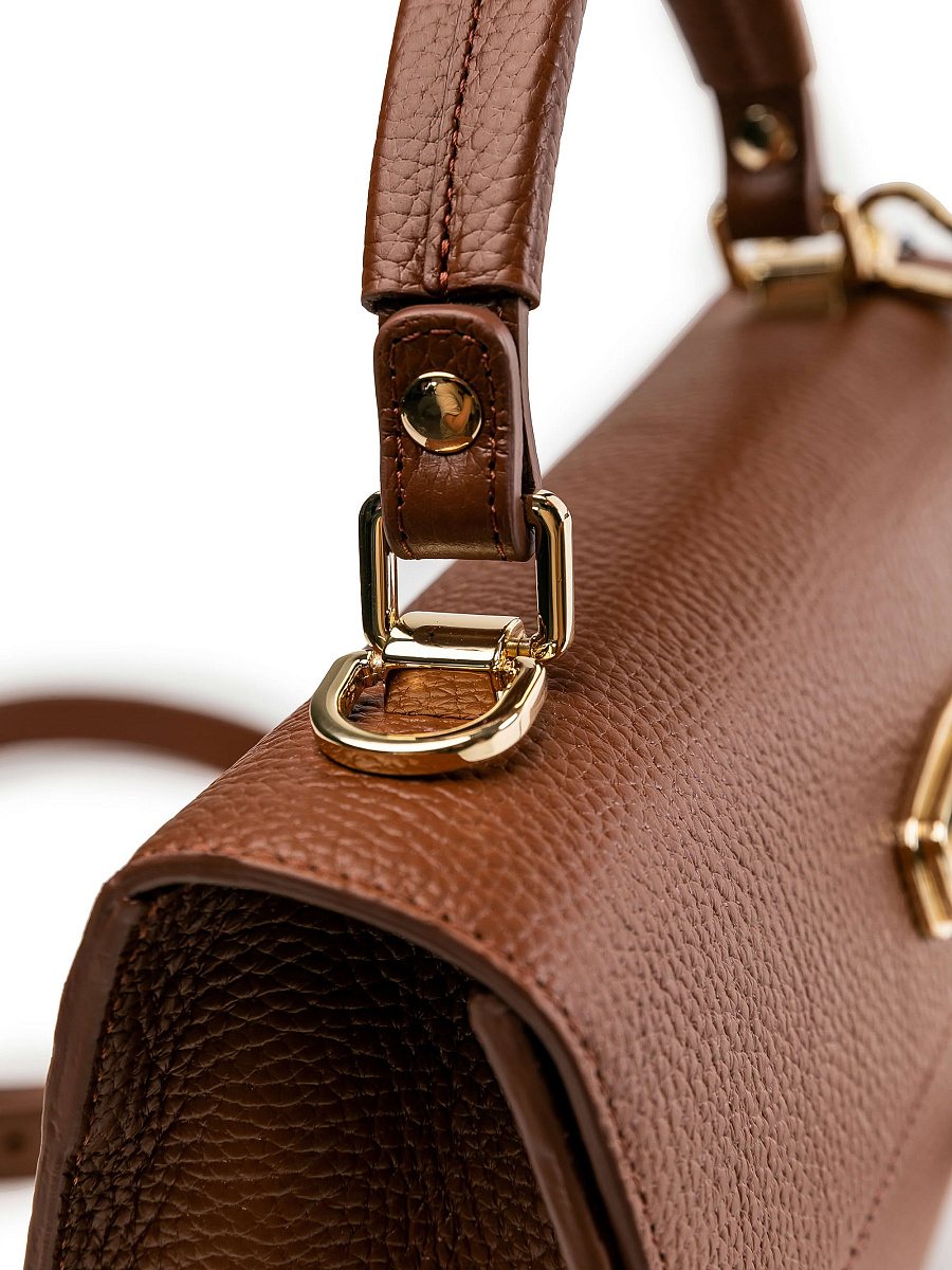 Женская сумка Dr.Koffer из натуральной кожи коричневая