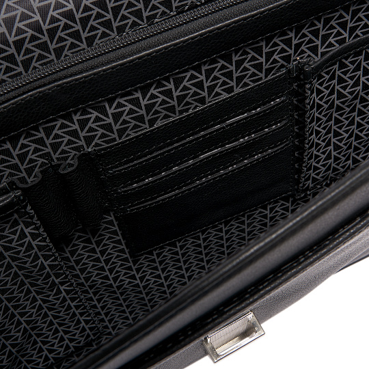 Портфель Dr.Koffer из натуральной кожи черный