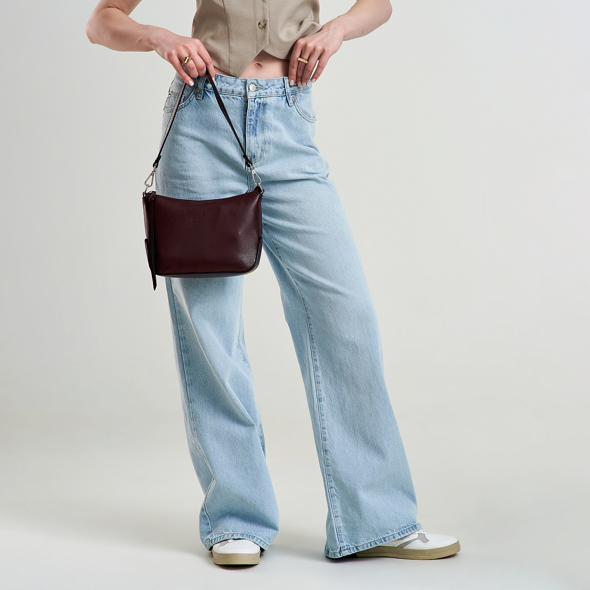 Женская сумка Dr. Koffer из натуральной кожи бордовая