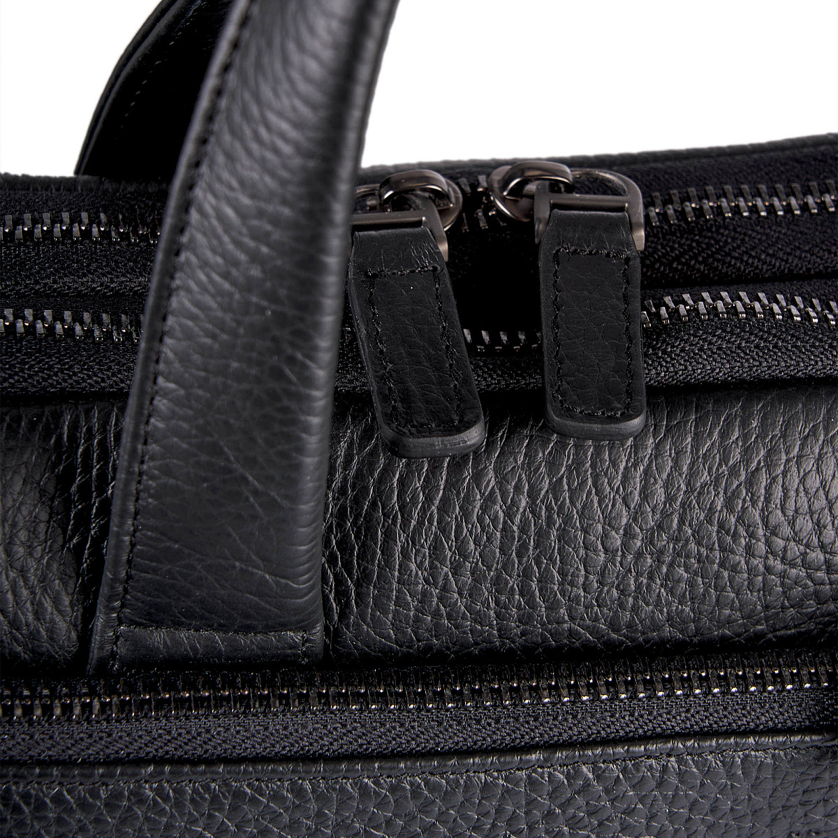 Деловая сумка Dr.Koffer из натуральной кожи черная