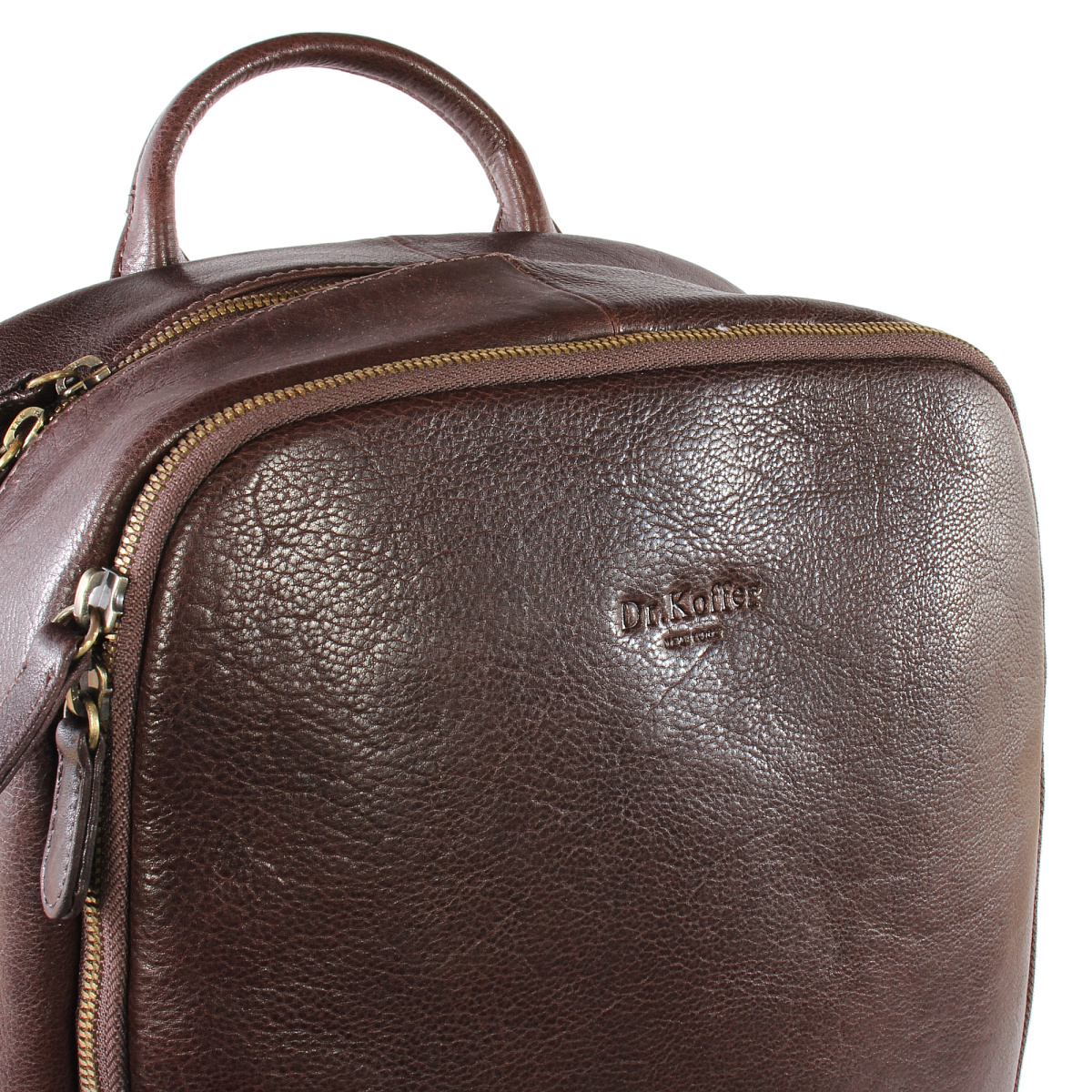 Рюкзак Dr.Koffer из натуральной кожи темно-коричневый