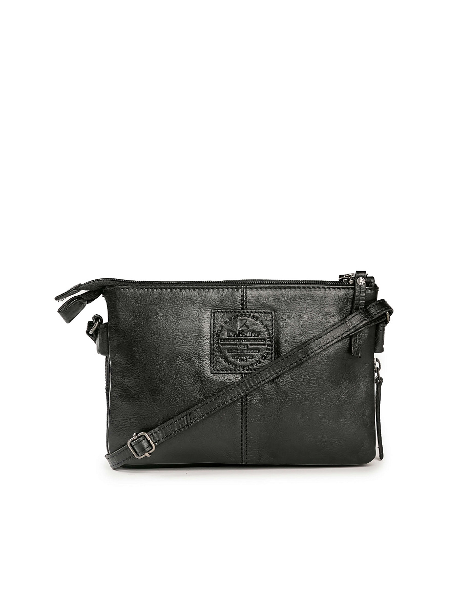 Сумка через плечо Dr.Koffer из натуральной кожи черная