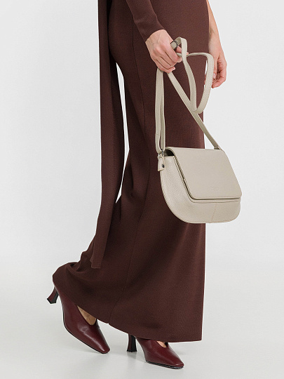 Женская сумка Dr.Koffer из натуральной кожи бежевая