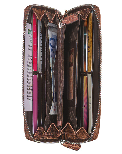 Портмоне Dr.Koffer из натуральной кожи коричневое