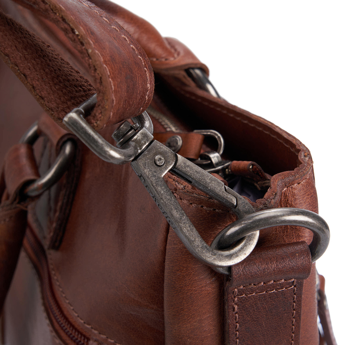 Деловая сумка Dr.Koffer из натуральной кожи коричневая