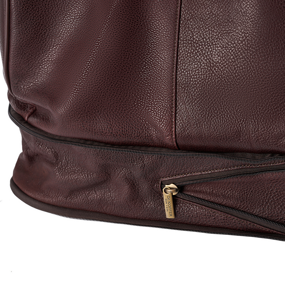 Сумка дорожная Dr.Koffer из натуральной кожи коричневая