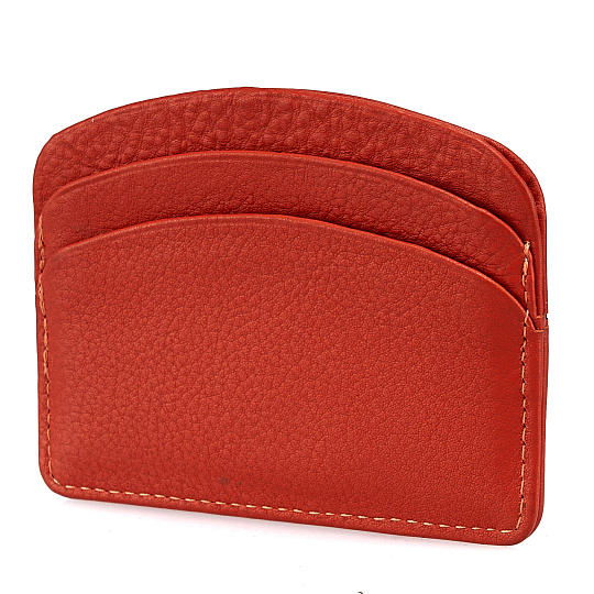 Кредитница Dr.Koffer из натуральной кожи оранжевая