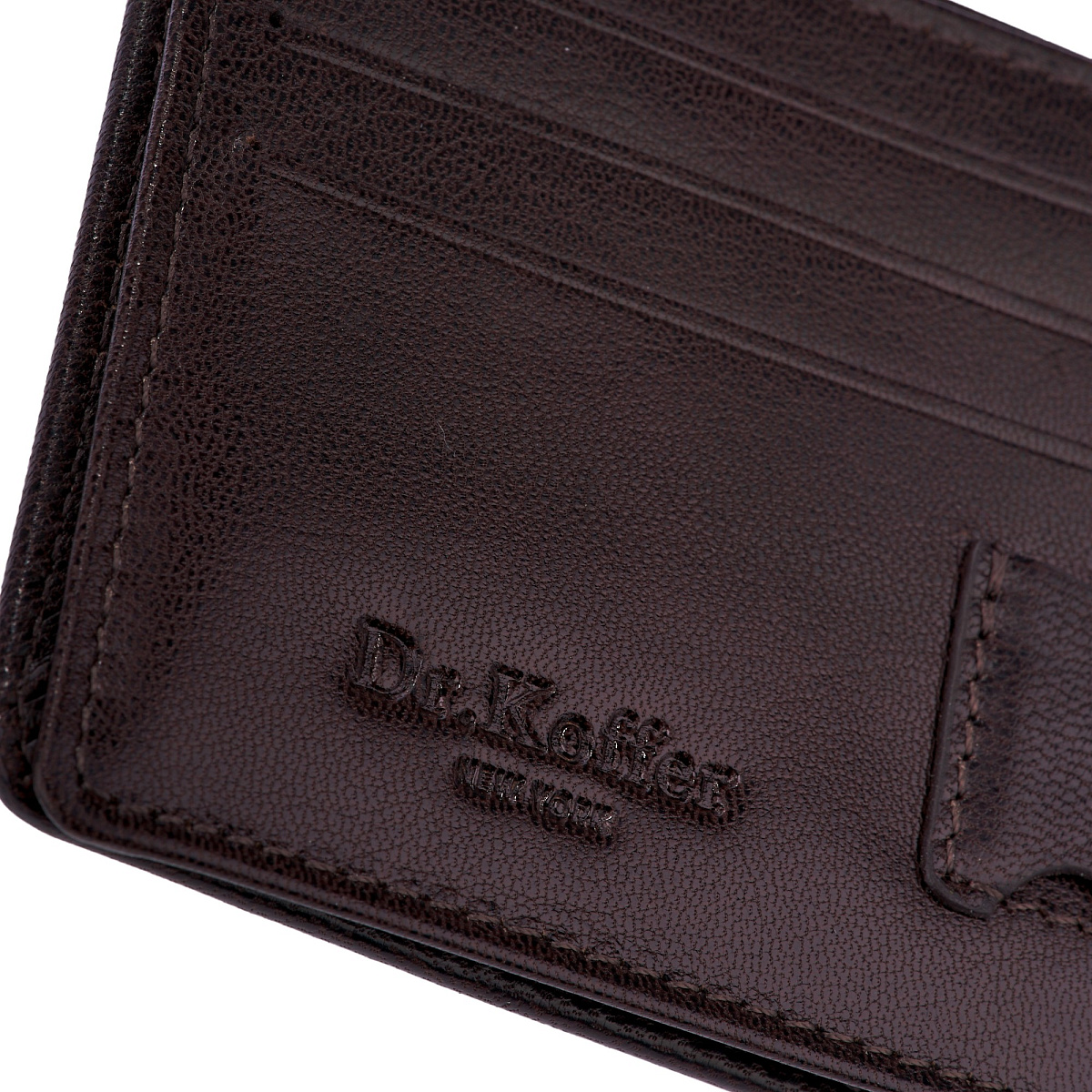 Портмоне Dr.Koffer из натуральной кожи коричневое