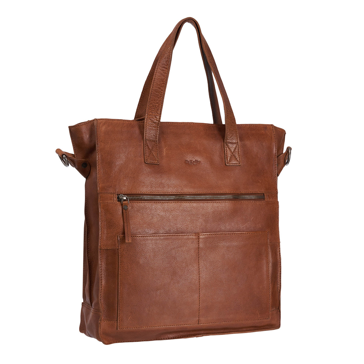 Деловая сумка Dr.Koffer из натуральной кожи коричневая