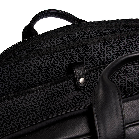 Сумка дорожная Dr.Koffer из натуральной кожи черная