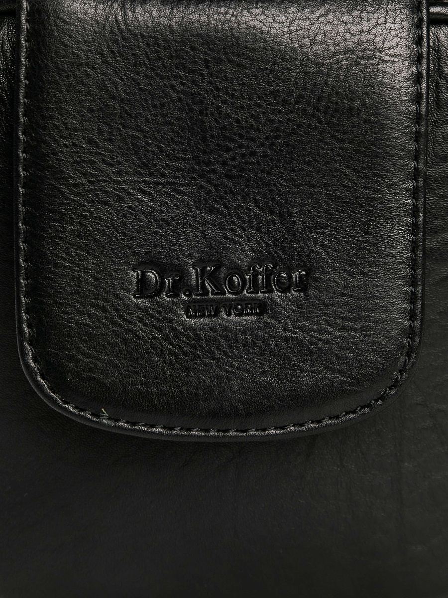 Несессер Dr.Koffer из натуральной кожи черный
